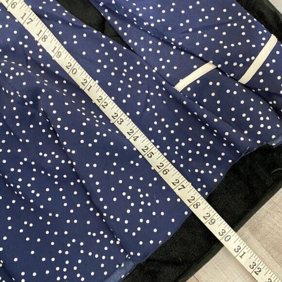 Suzanne Betro Tunic Polka Dot V Neck Long Sleeve Large - Picture 9 of 9